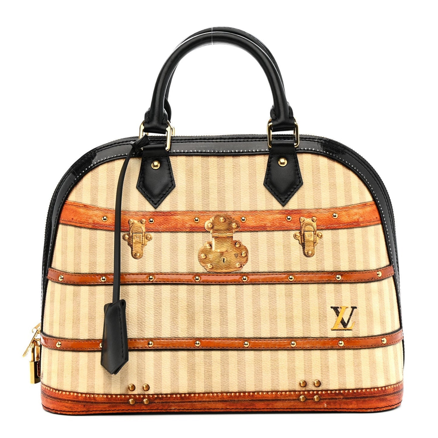 Transformed Canvas Patent Time Trunk Alma PM Beige