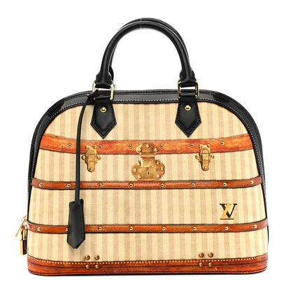 Transformed Canvas Patent Time Trunk Alma PM Beige