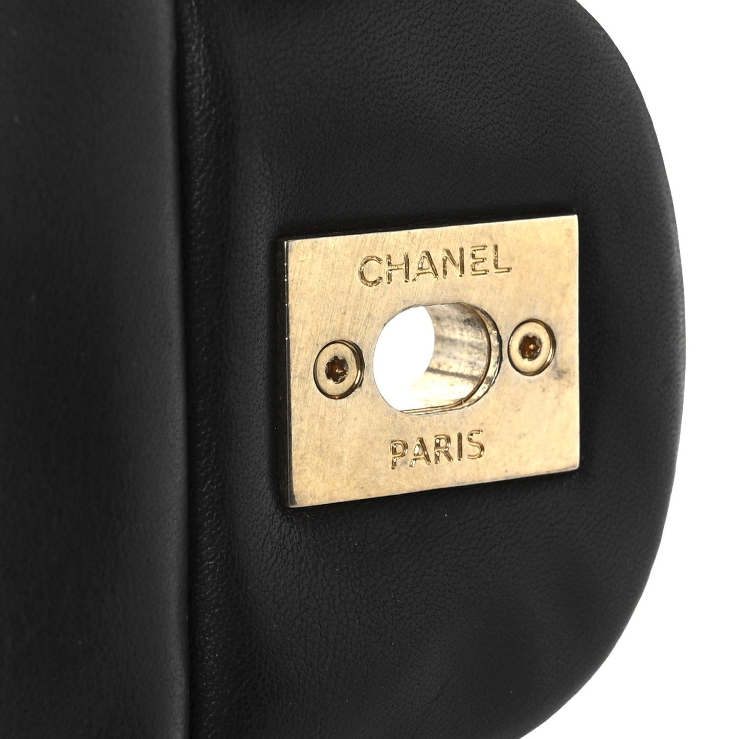 Calfskin Surpique Chevron Large Flap Black