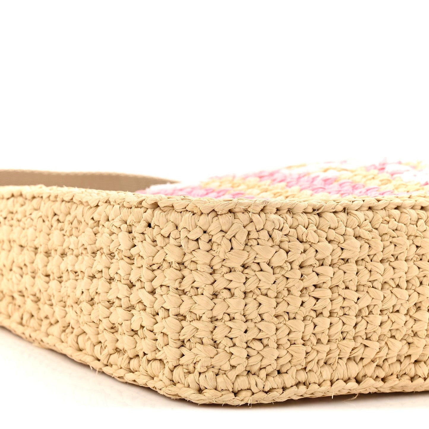 Yarn Raffia Effect Crochet Striped Re-Edition 2005 Shoulder Bag Naturale Petalo