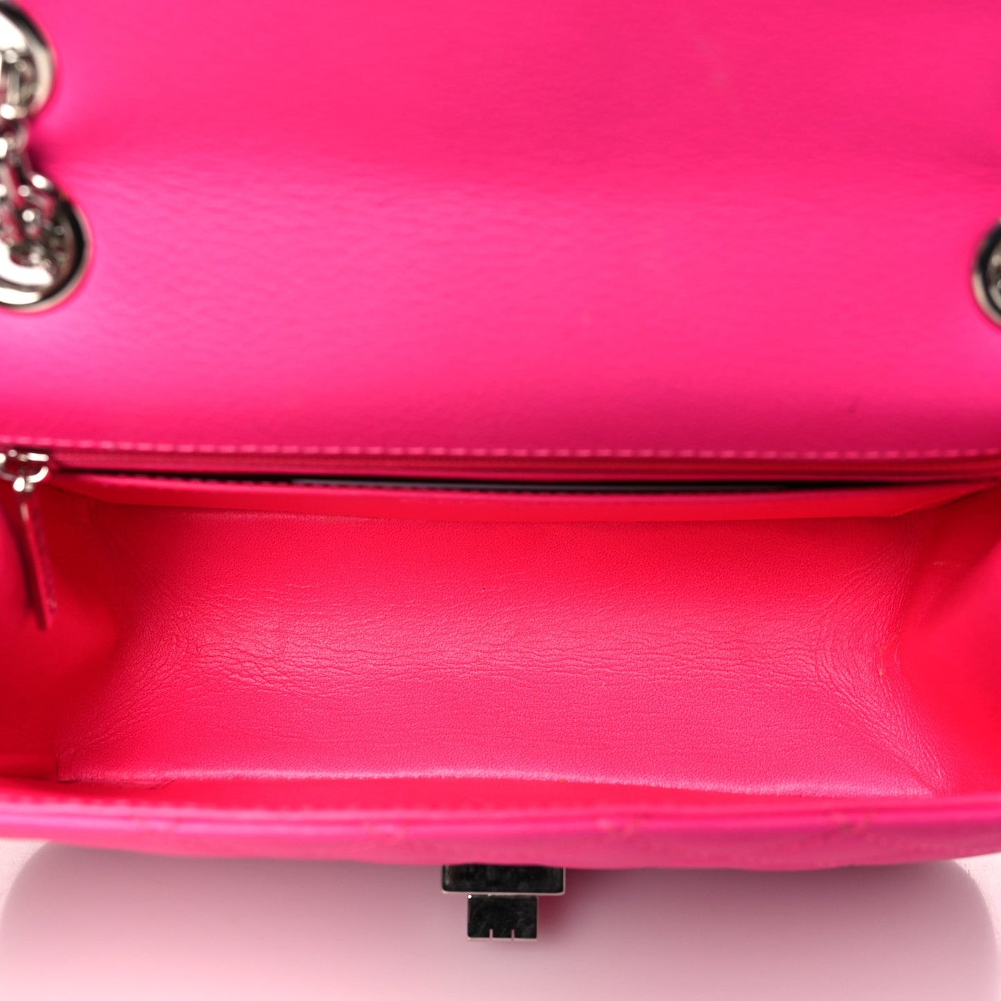 Goatskin Quilted 2.55 Reissue Mini Flap Fluorescent Pink