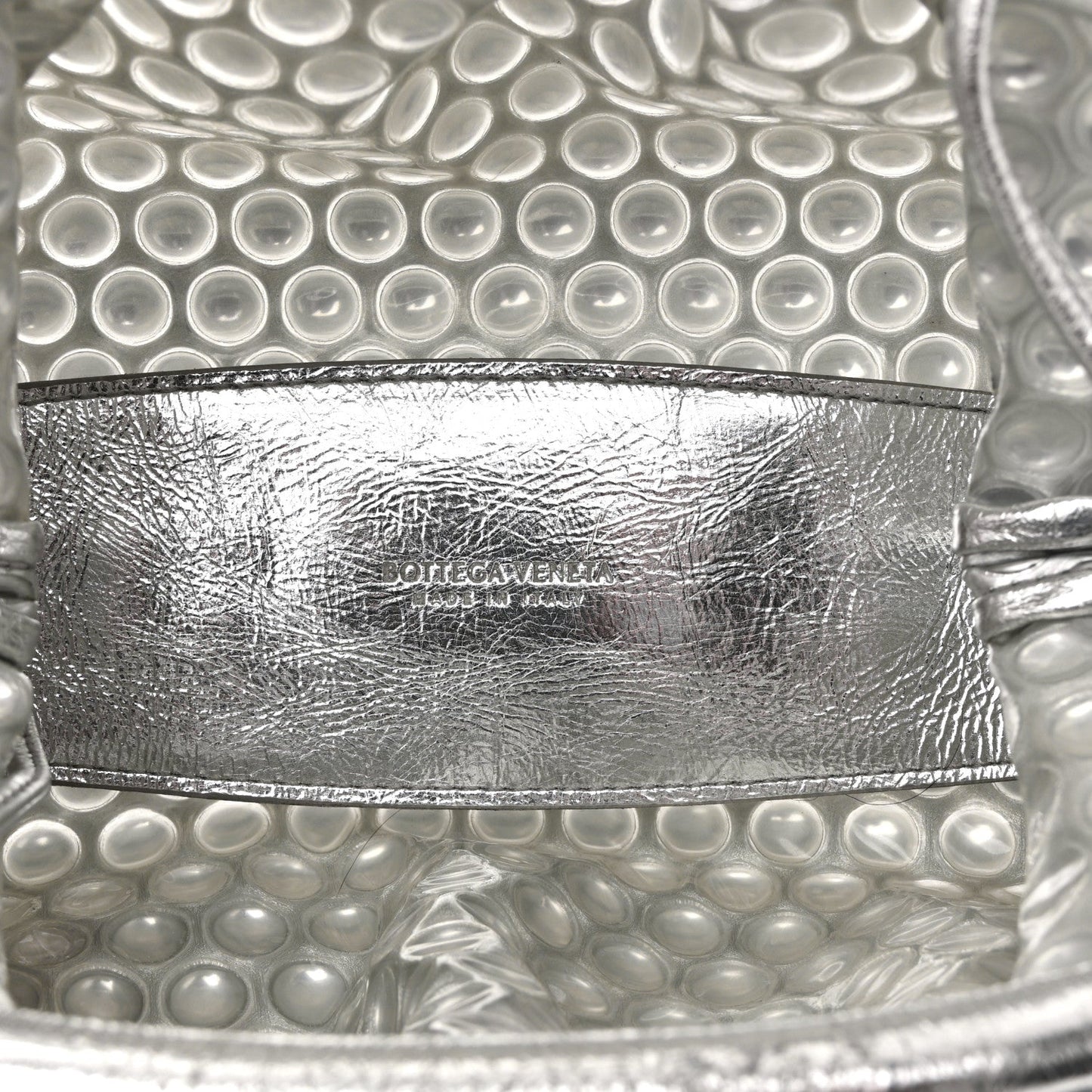 Metallic Fabric Bubble Wrap The Mini Pouch Silver