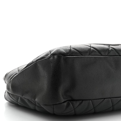 Caviar Quilted Timeless CC Soft Tote Black