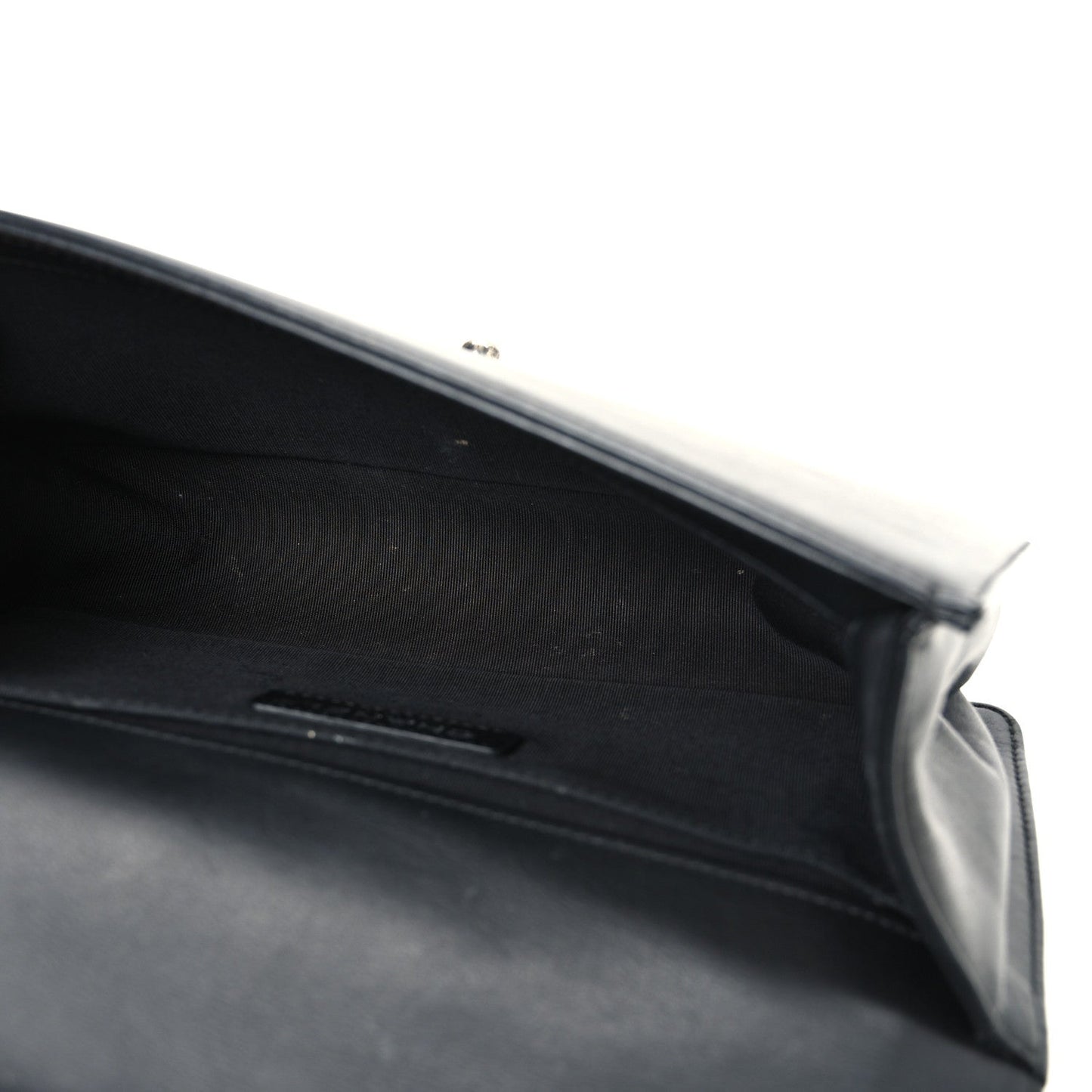 Calfskin Pleated Medium Boy In Rome Flap Black White