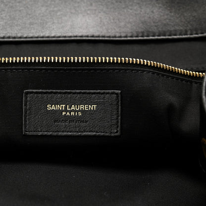 Lambskin Quilted Maxi Icare Shopping Tote Black