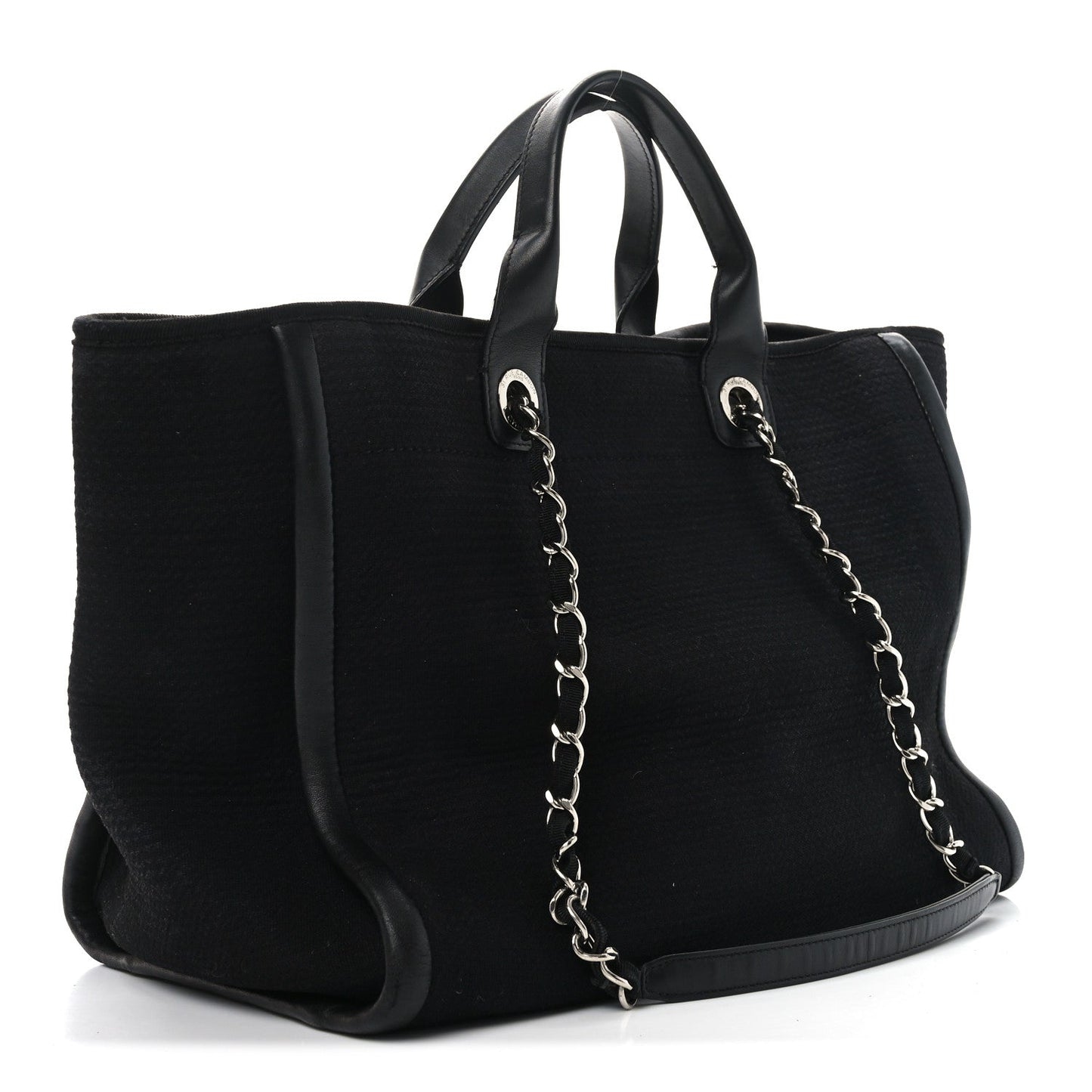 Canvas Medium Deauville Tote Black