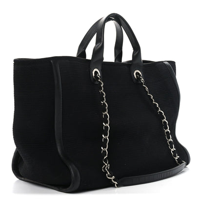 Canvas Medium Deauville Tote Black