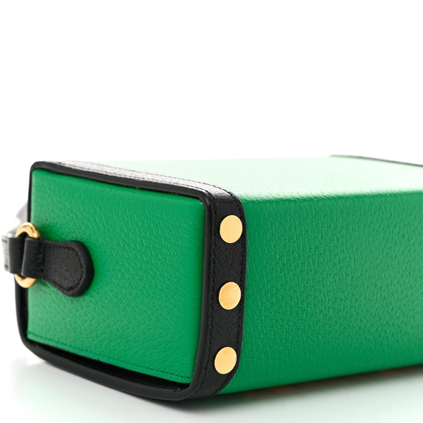 Grained Calfskin Gucci 100 Mini Bag Green