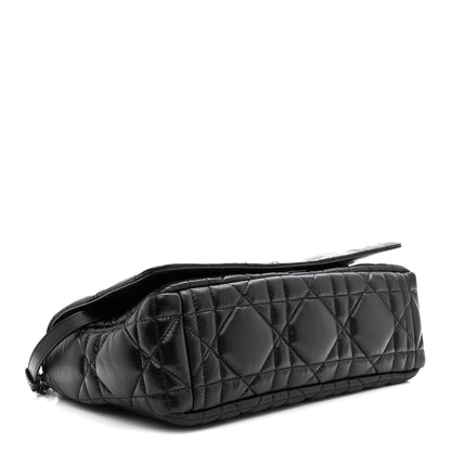 Calfskin Macrocannage Large Caro Bag Black