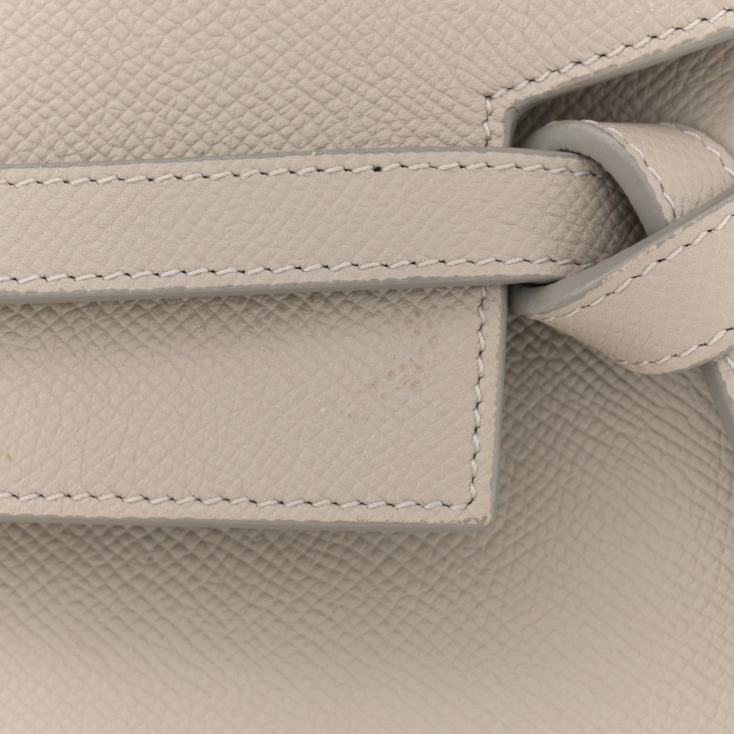 Grained Calfskin Micro Belt Bag Light Taupe