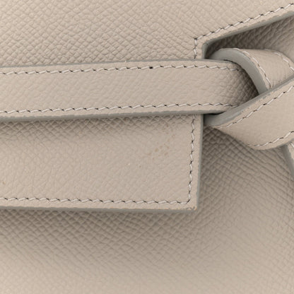 Grained Calfskin Micro Belt Bag Light Taupe