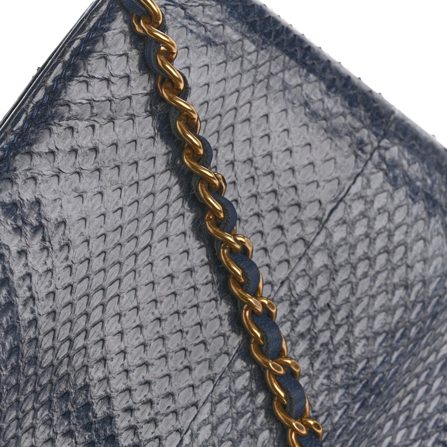 Snakeskin Wallet On Chain WOC Blue
