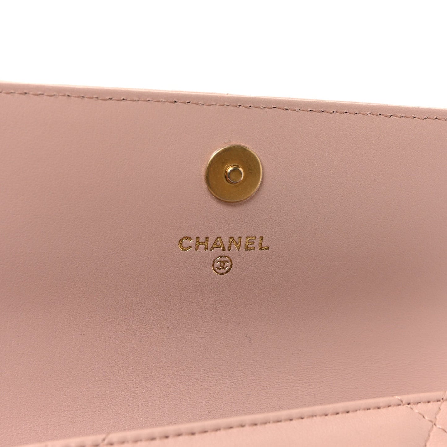 Lambskin Quilted Chanel 19 Flap Clutch Light Pink
