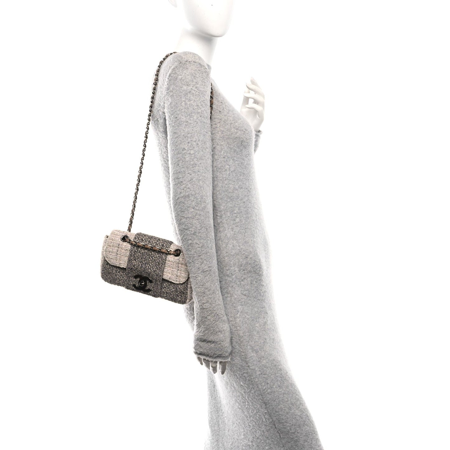 Tweed Small Fantasy Flap Grey