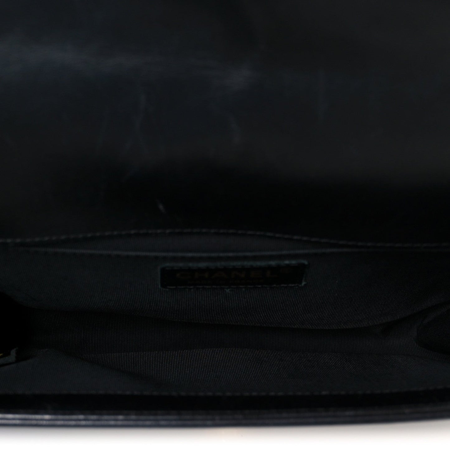 Lambskin Quilted Medium Boy Flap Black