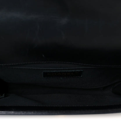 Lambskin Quilted Medium Boy Flap Black