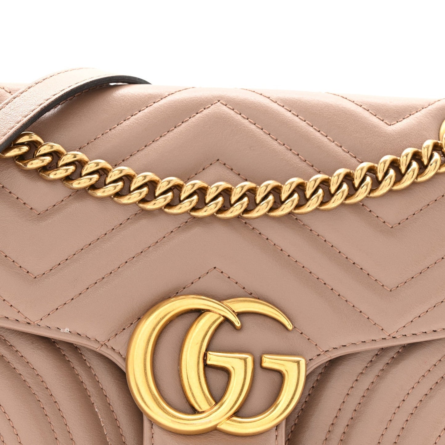 Calfskin Matelasse Small GG Marmont Shoulder Bag Porcelain Rose