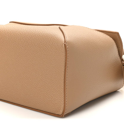 Grained Calfskin Small Puzzle Edge Bag Toffee