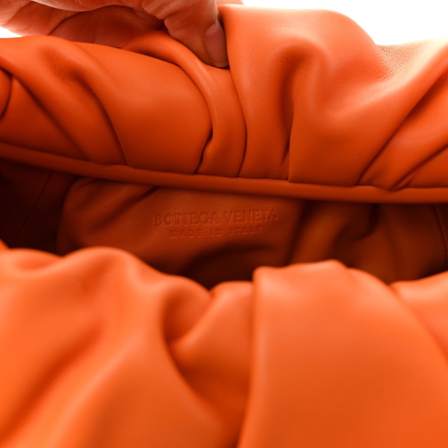 Smooth Butter Calfskin Small The Shoulder Pouch Light Orange