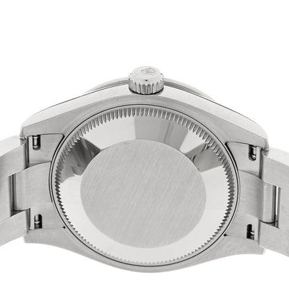 Stainless Steel 18K White Gold Diamond Bezel 31mm Oyster Perpetual Datejust Watch Azzurro Blue Floral 278384RBR