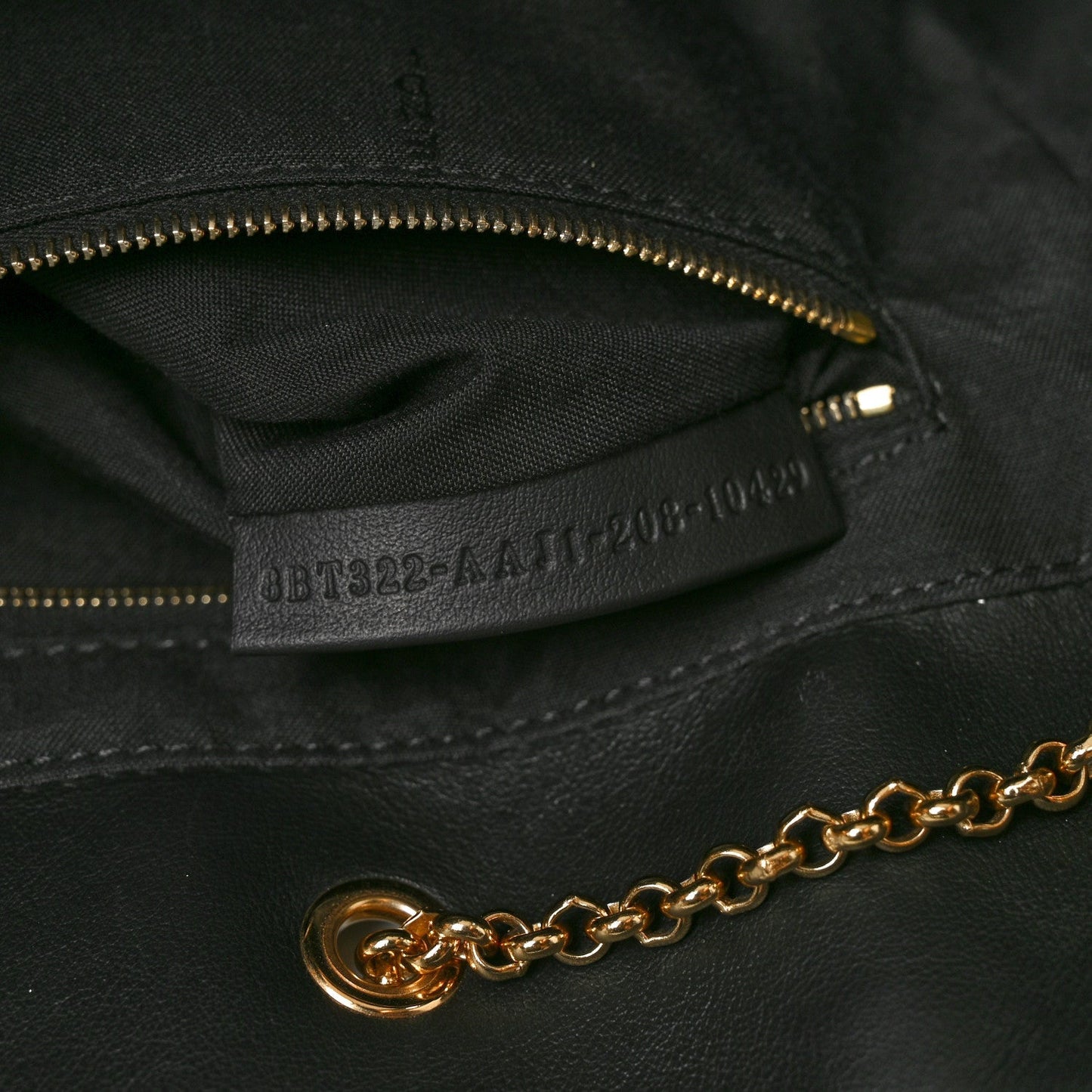 Vitello Grace King Karligraphy Chain Bucket Bag Black Bisquit