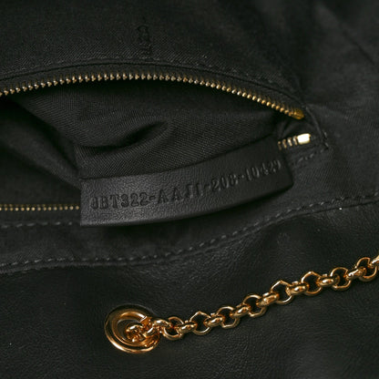 Vitello Grace King Karligraphy Chain Bucket Bag Black Bisquit