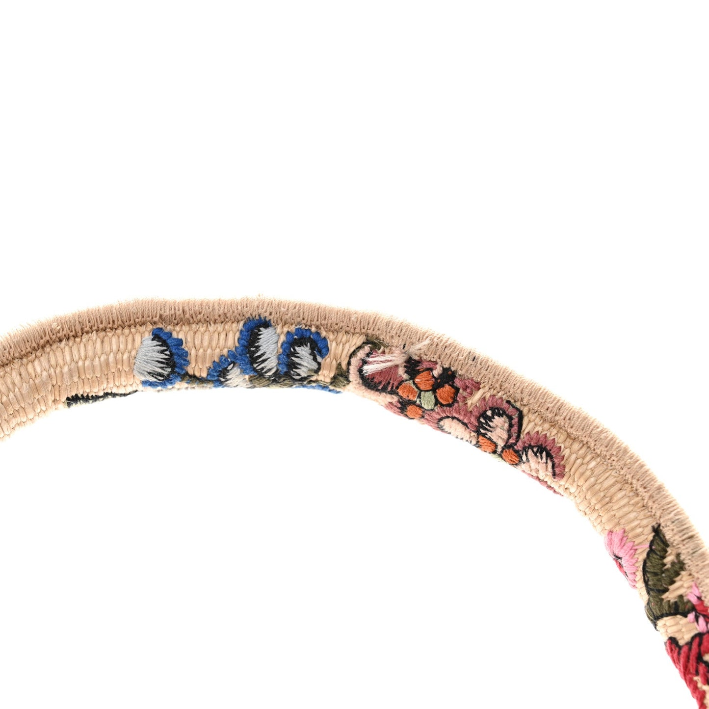 Raffia Embroidered Petites Fleurs Medium Book Tote Natural