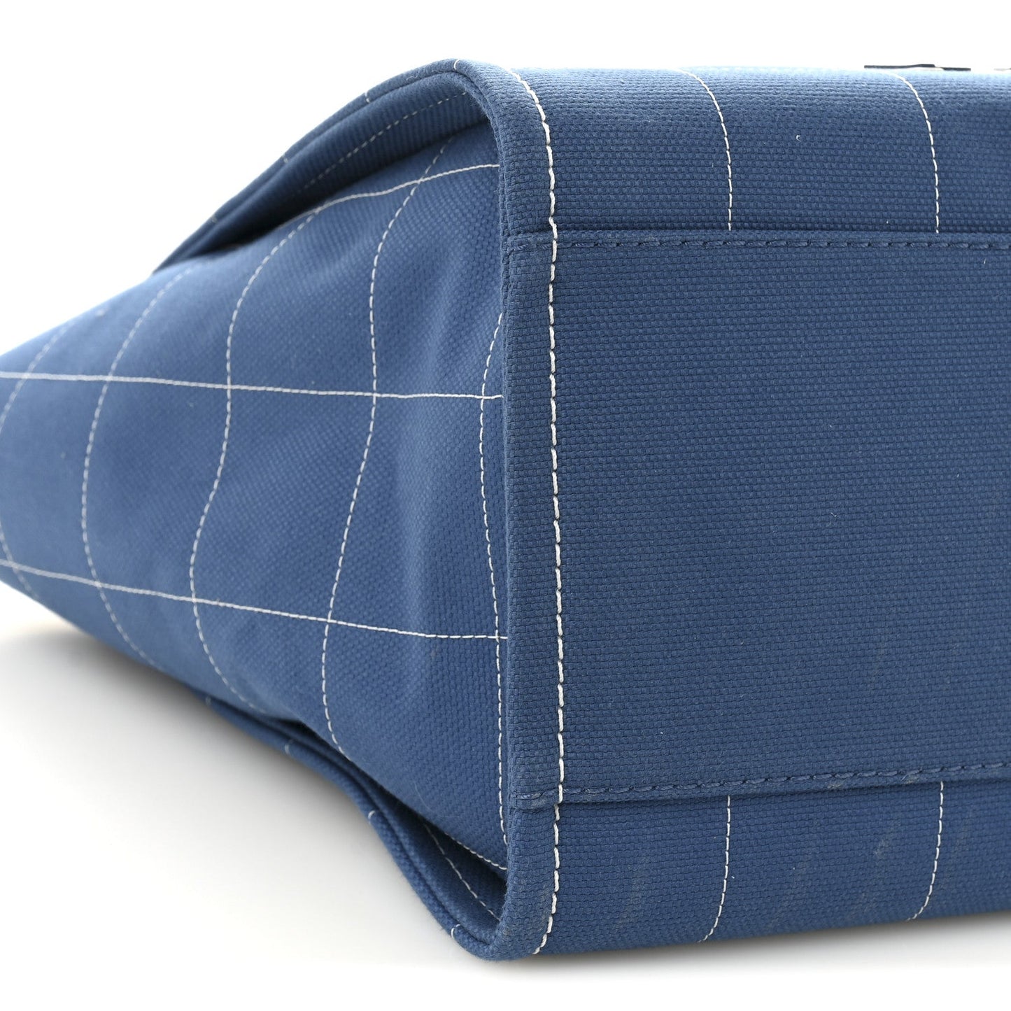 Cotton Medium Deauville Tote Blue White