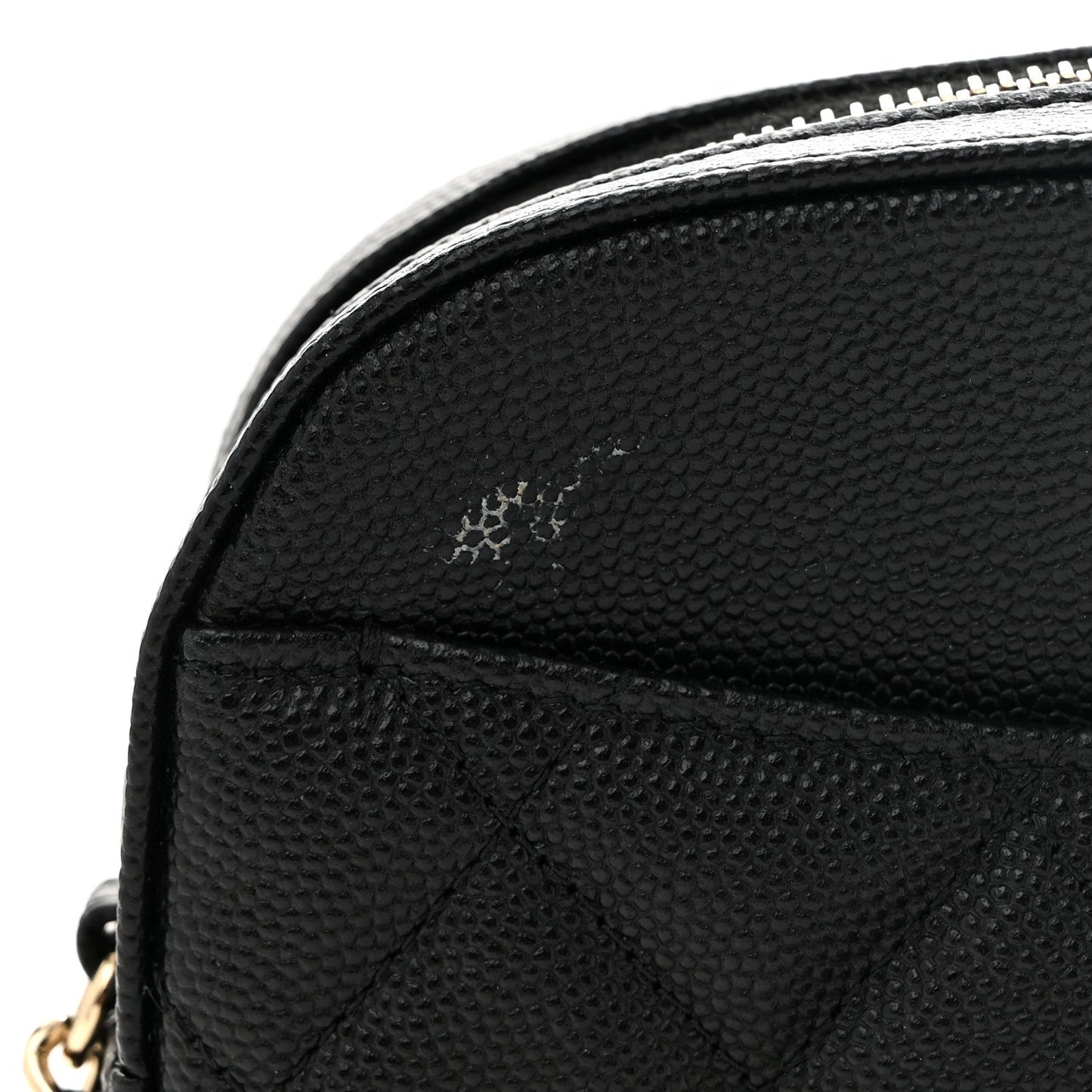 Caviar Quilted Vanity With Chain Black