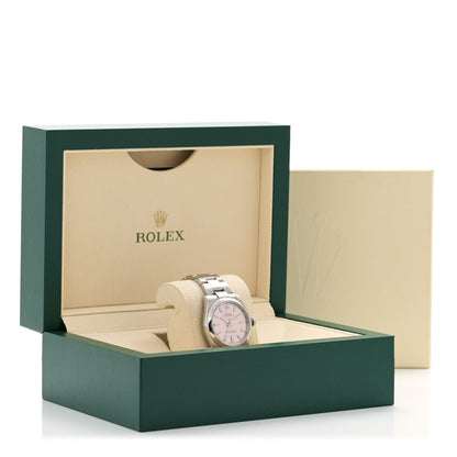 Stainless Steel 34mm Oyster Perpetual Watch Pink 124200