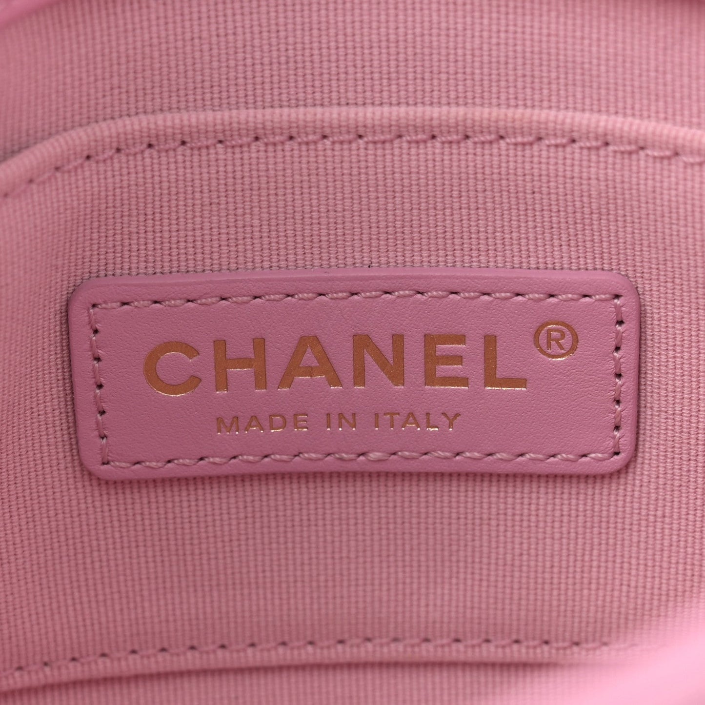 Lambskin Quilted Mini Lacquered Chain Flap Pink