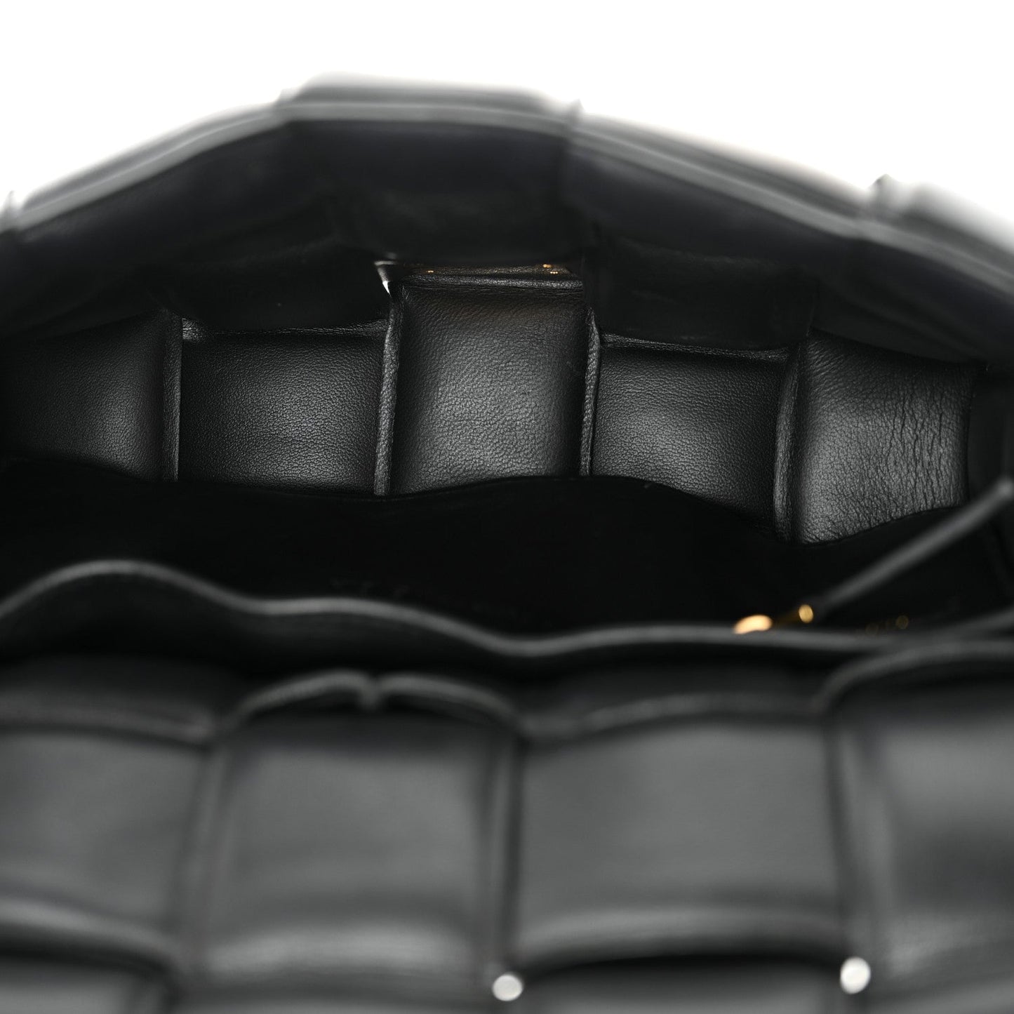 Nappa Maxi Intreccio Padded Cassette Crossbody Bag Black