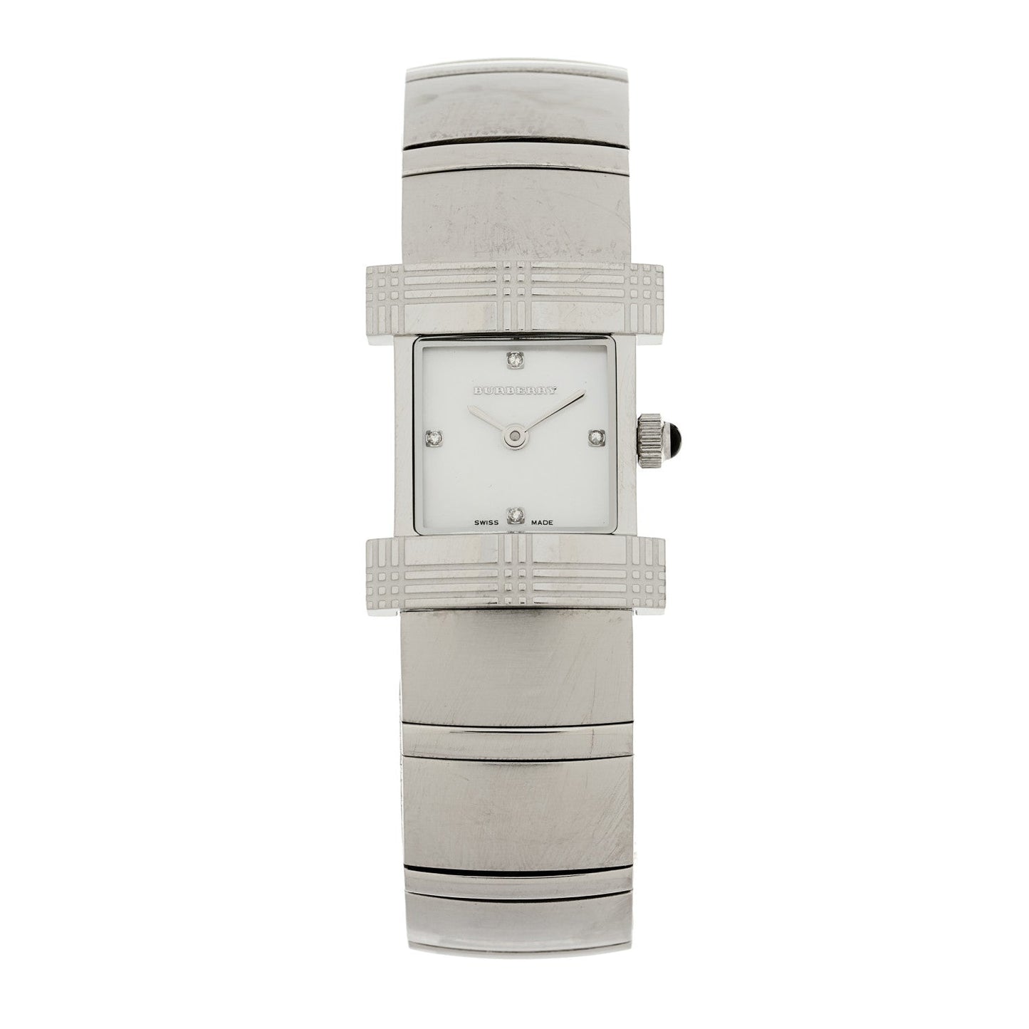 Stainless Steel Diamond Mother of Pearl 24mm Quartz Watch BU4500