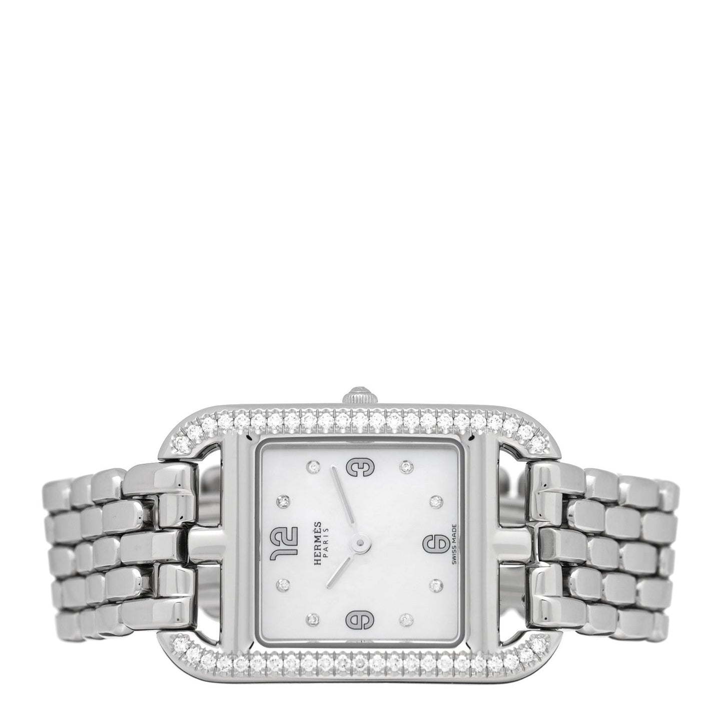 Stainless Steel Diamond Bezel Mother of Pearl 23mm Cape Cod Quartz Watch