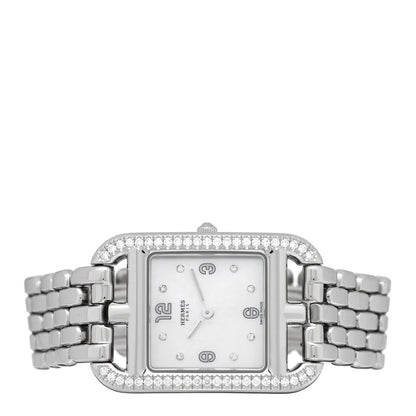 Stainless Steel Diamond Bezel Mother of Pearl 23mm Cape Cod Quartz Watch