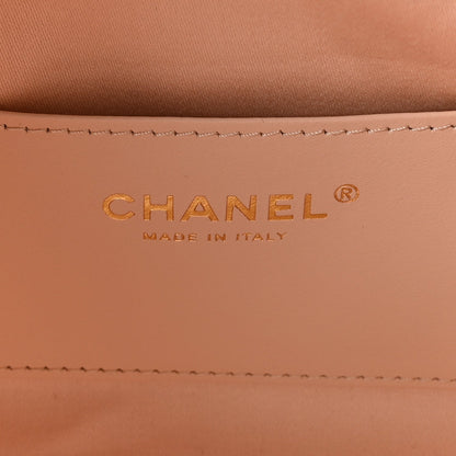Metallic Caviar Quilted Mini Chanel 25 Handbag Copper