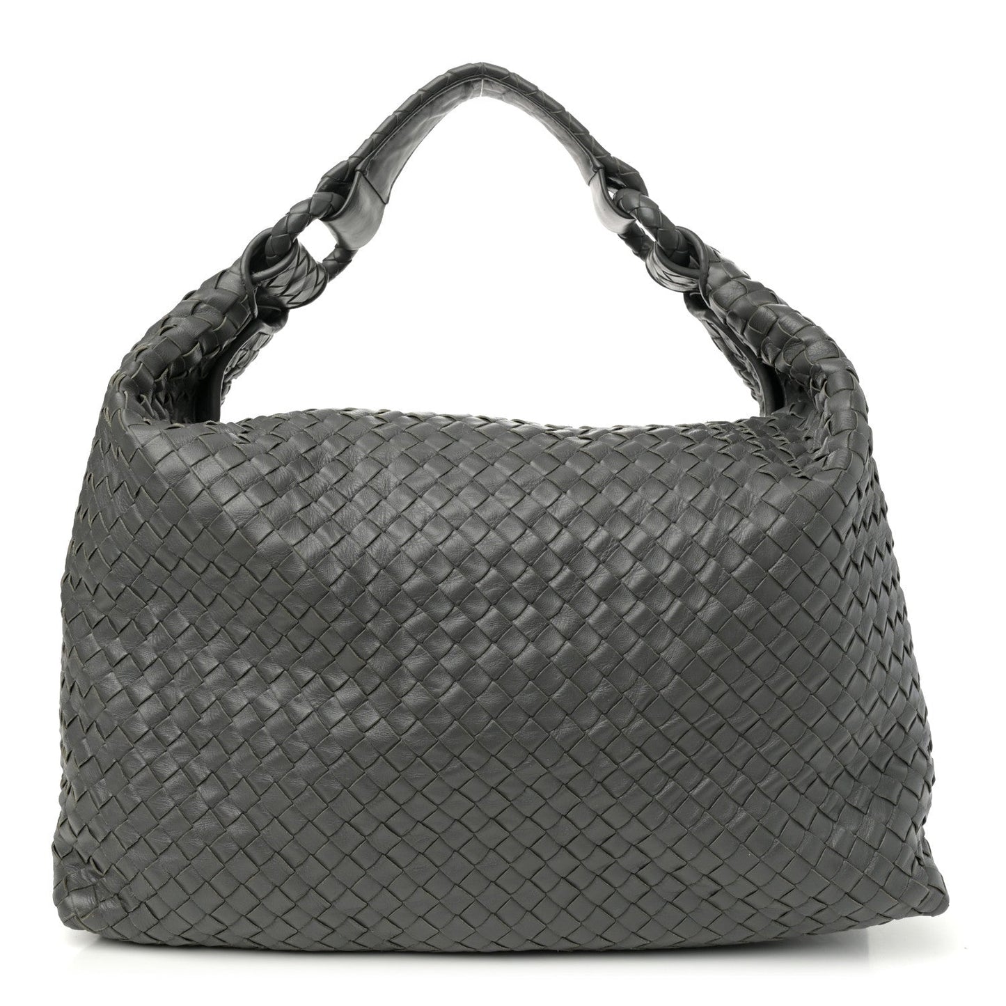 Nappa Intrecciato Sloane Hobo Ferro Gray