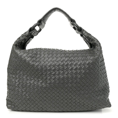 Nappa Intrecciato Sloane Hobo Ferro Gray