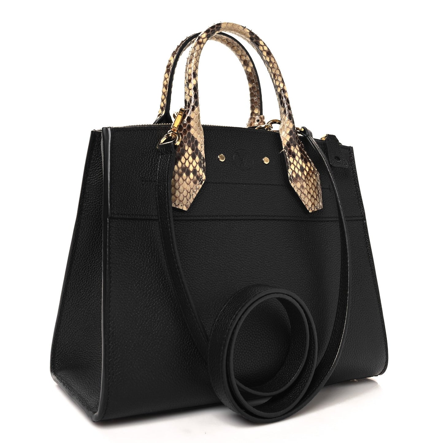 Taurillon Snakeskin City Steamer PM Black