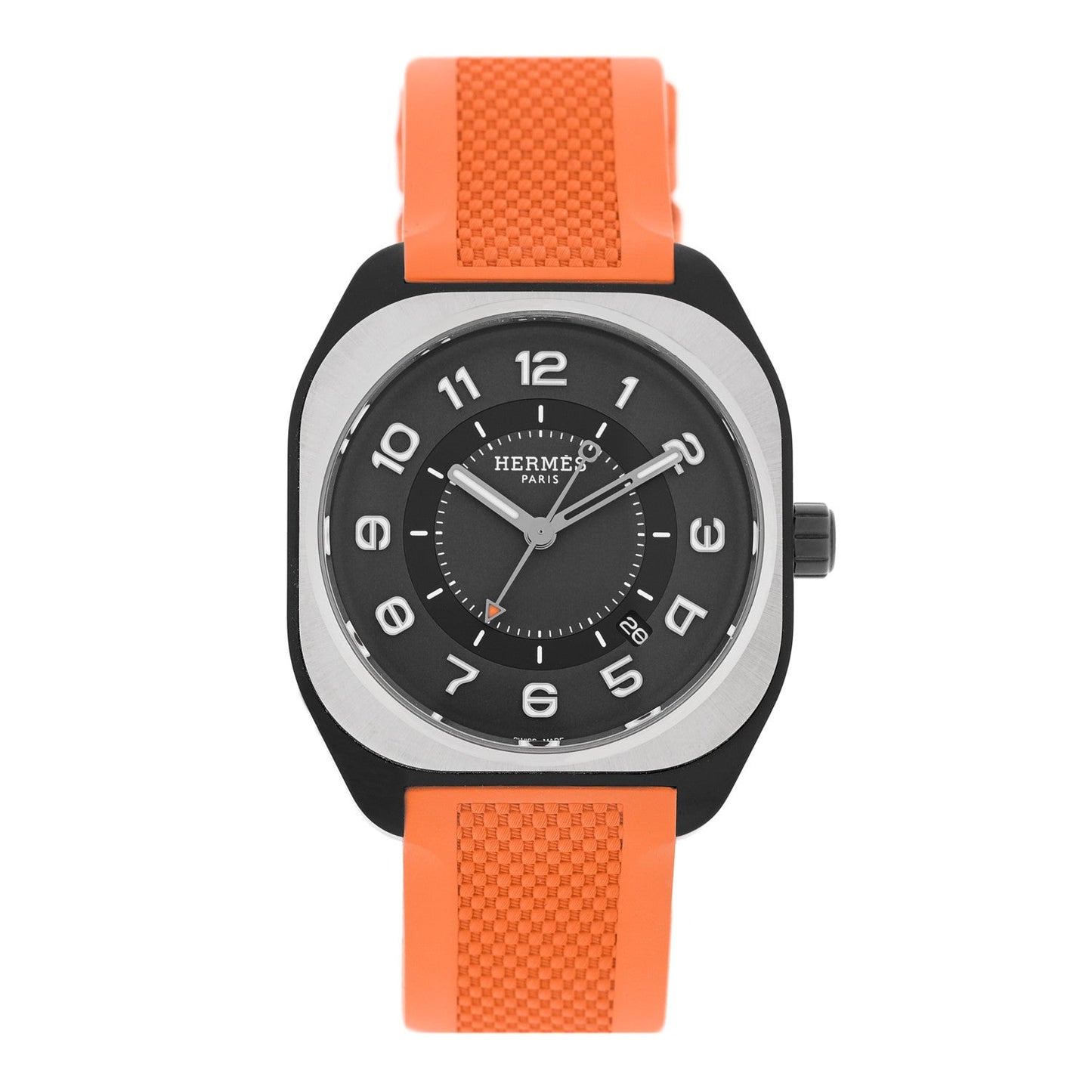 DLC Coated Titanium Rubber 39mm H08 Automatic Watch Orange