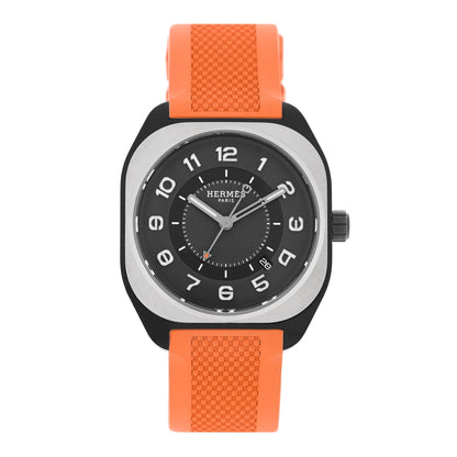 DLC Coated Titanium Rubber 39mm H08 Automatic Watch Orange