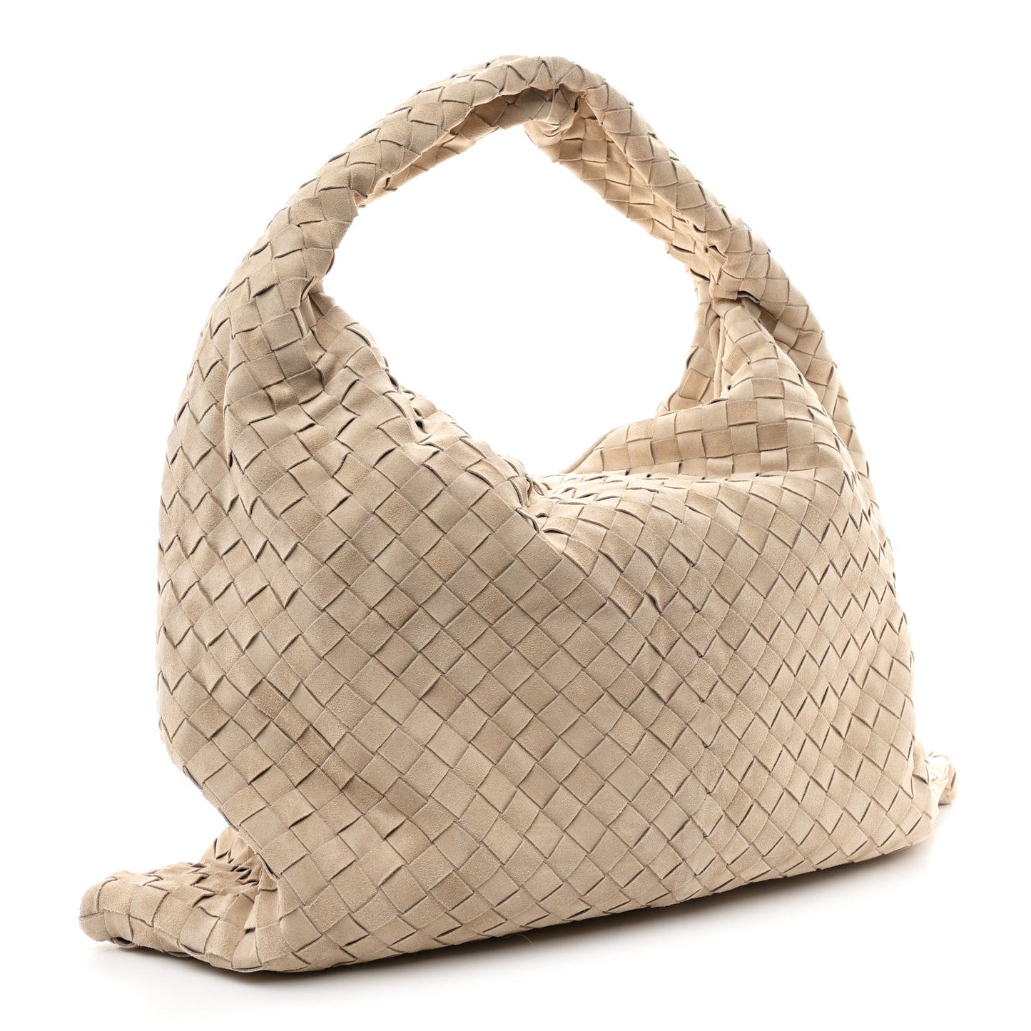 Suede Intrecciato Large Hop Ecru