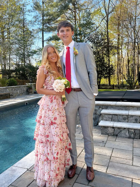 A line Long Prom Dress Senior prom gown