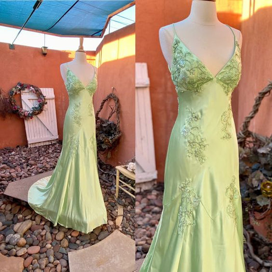 Green Long Evening Dresses Prom Party Formal Party Gown