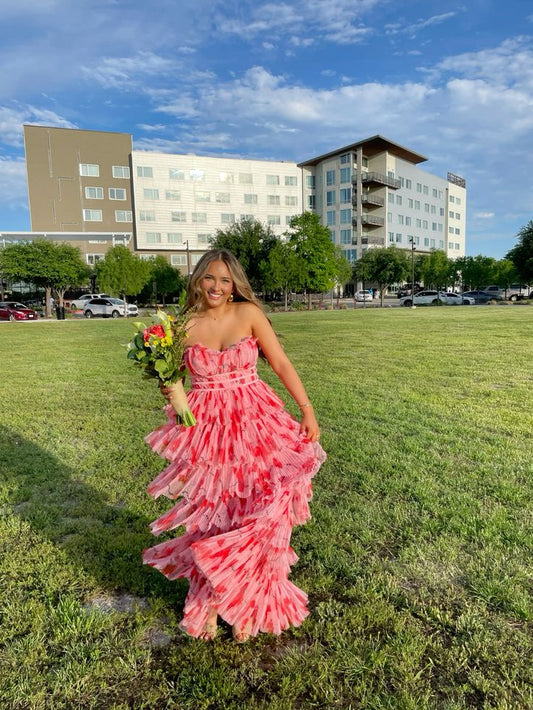 A line Long Prom Dress Senior prom gown