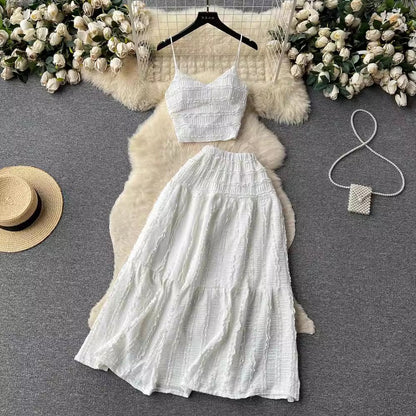 women's new suspender top sweet two-piece trendy set     S4538