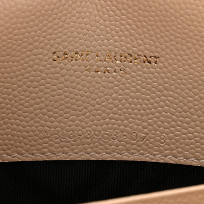 Grain De Poudre Matelasse Chevron Monogram Envelope Chain Wallet Nude Powder