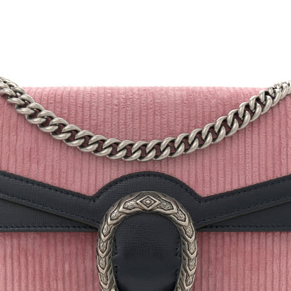 Lanzo Stretch Cord Azalea Calfskin Small Dionysus Shoulder Bag Pink Blue