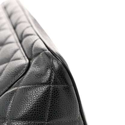 Caviar Quilted Medallion Tote Black