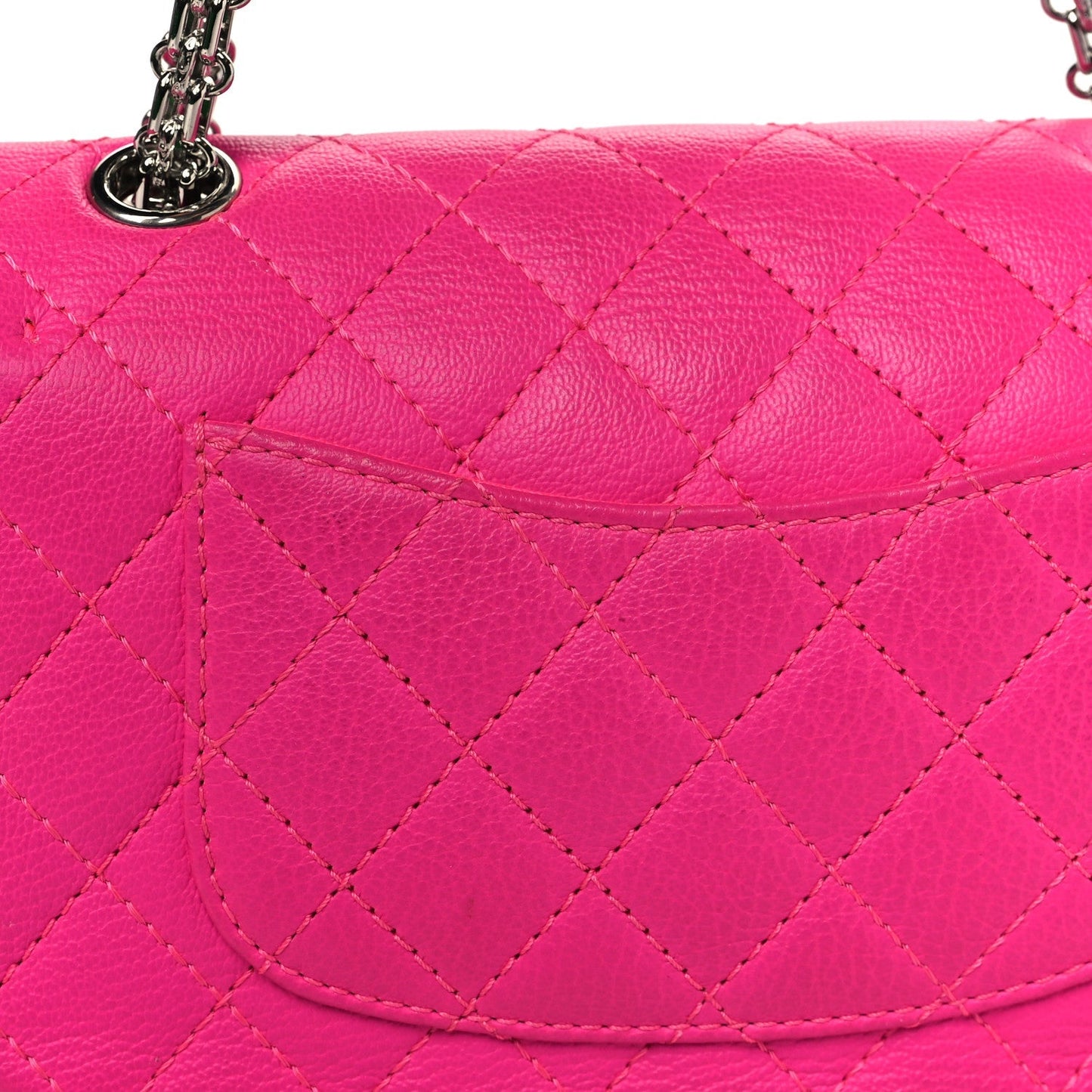 Goatskin Quilted 2.55 Reissue Mini Flap Fluorescent Pink
